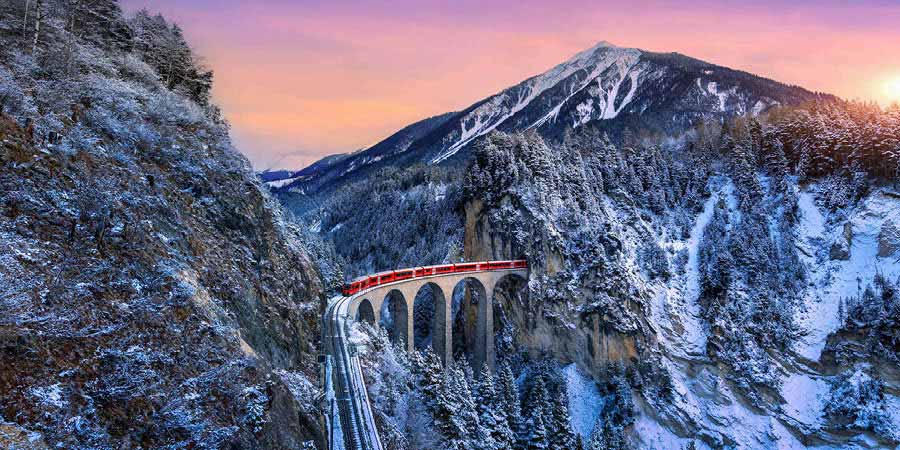 Glacier Express in winter